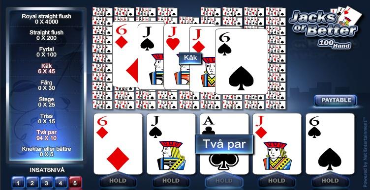 100-hands Videopoker