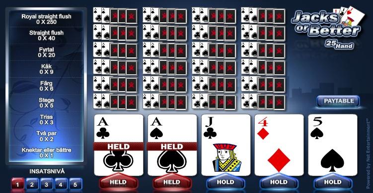 25-hands Videopoker